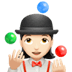 🤹🏻‍♀️ woman juggling: light skin tone display on Apple